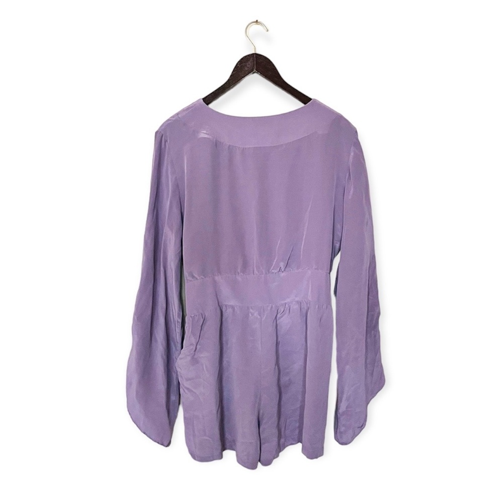 Alexis Bianca Silk Romper in Purple - Picture 2 of 3